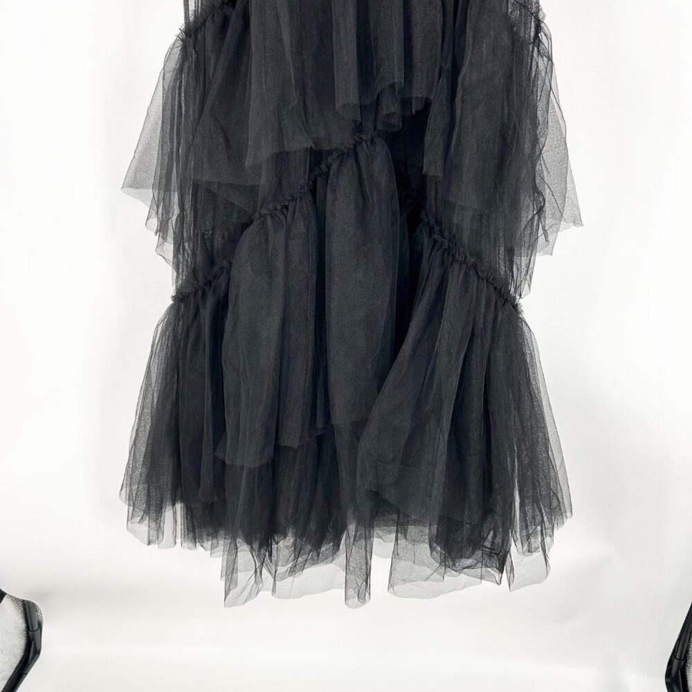 NWT BCBGMaxAzria Corset Tiered Tulle Gown in Black - Picture 6 of 9